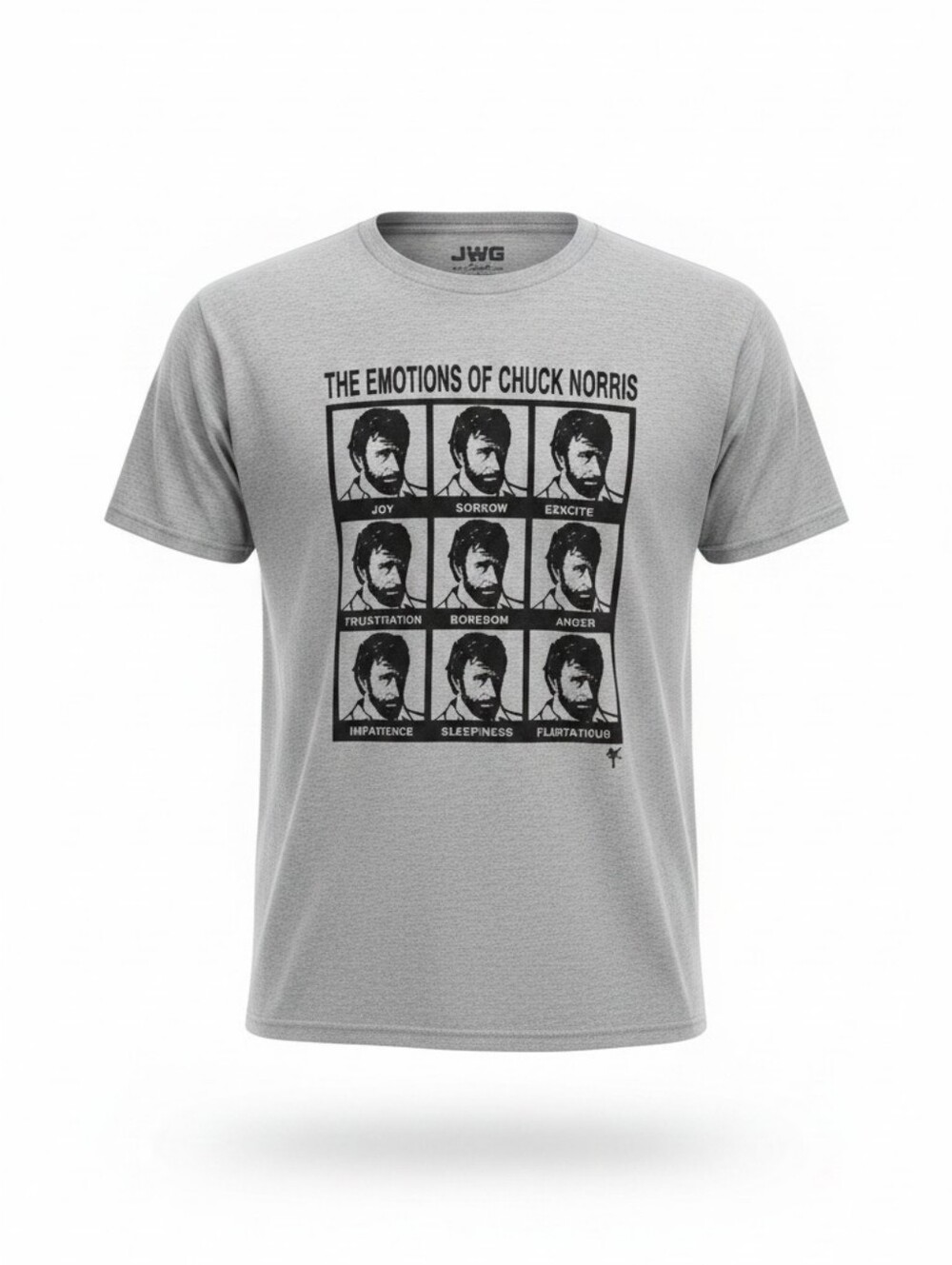 Chuck Norris "The Emotions Of Chuck Norris" Men's Graphic Tee, Size XL, New